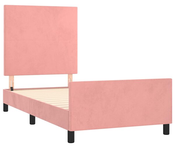 Rám postele s čelem růžový 80x200 cm samet 3125604