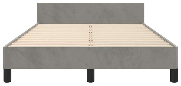 Rám postele bez matrace světle šedá 120 x 200 cm samet 3125806