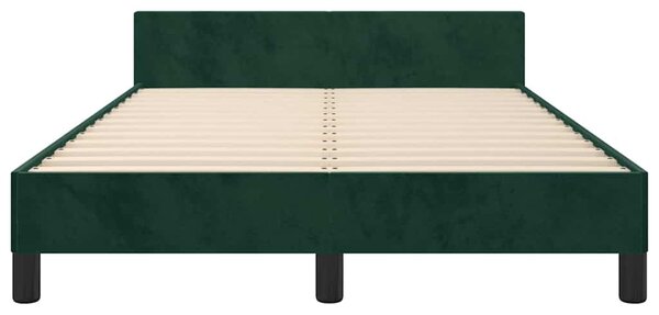 Rám postele bez matrace tmavě zelená 120 x 200 cm samet 3125626