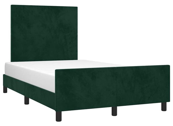 Rám postele bez matrace tmavě zelená 120 x 200 cm samet 3125626