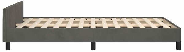 Rám postele bez matrace tmavě šedá 120 x 200 cm samet 3125685
