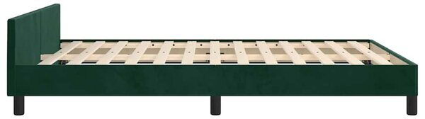 Rám postele bez matrace tmavě zelená 140 x 190 cm samet 3125632