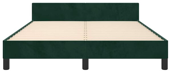 Rám postele bez matrace tmavě zelená 140 x 190 cm samet 3125632
