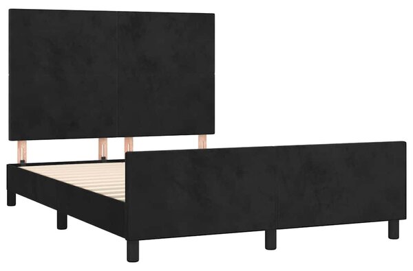 Rám postele bez matrace černý 140 x 190 cm samet 3125631