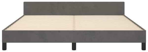 Rám postele s čelem tmavě šedý 180x200 cm samet 3125709
