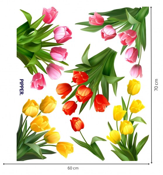 PIPPER. Samolepka na zeď "Tulipány"