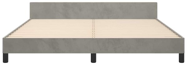Rám postele bez matrace světle šedý 160 x 200 cm samet 3125641