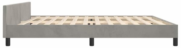 Rám postele bez matrace světle šedý 200 x 200 cm samet 3125836
