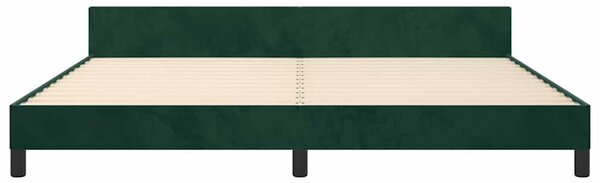 Rám postele bez matrace tmavě zelená 200 x 200 cm samet 3125656