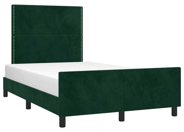 Rám postele bez matrace tmavě zelená 120 x 200 cm samet 3125687