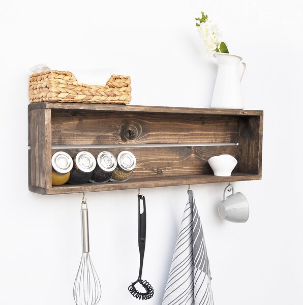 Hanah Home Kuchyňský regál AA072 ořech - Doprodej