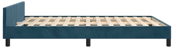 Rám postele bez matrace tmavě modrý 140x190 cm samet 3125816