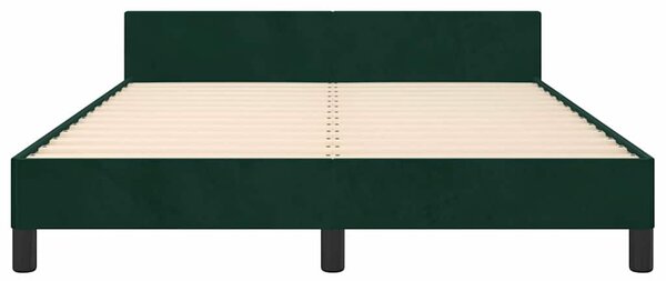 Rám postele bez matrace tmavě zelená 140 x 190 cm samet 3125815