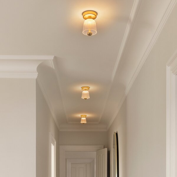 Stropní Lampa Nuura Aps, Asteea, stmívatelné, Zlatá / mosazná, Obývací pokoj, Kov, Skandinávský