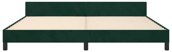 Rám postele bez matrace tmavě zelená 200 x 200 cm samet 3125839
