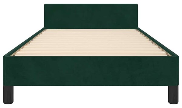 Rám postele bez matrace tmavě zelená 80 x 200 cm samet 3125907