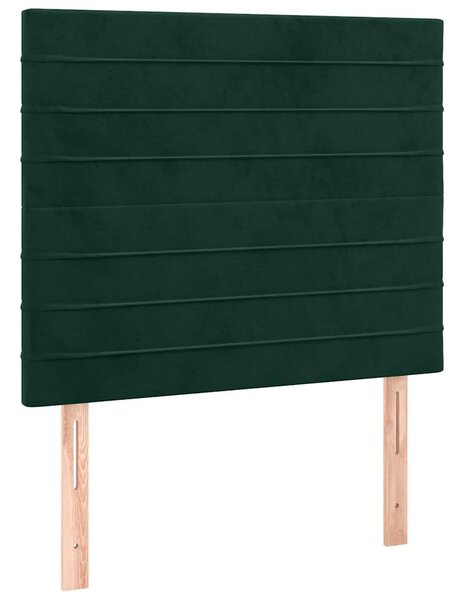 Rám postele bez matrace tmavě zelená 80 x 200 cm samet 3125785