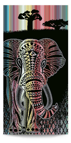 Ručník Veba ZARA Africké léto slon Velikost: 55x100 cm