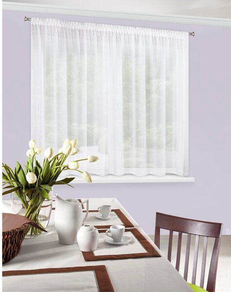 ZÁCLONA NA PÁSCE LUCY 350X150 CM BÍLÁ