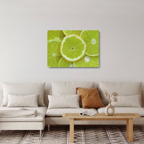 Skleněný obraz - citróny na řezu (70x50 cm)