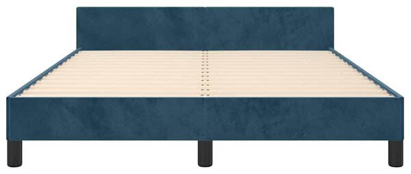 Rám postele bez matrace tmavě modrý 140x190 cm samet 3125816