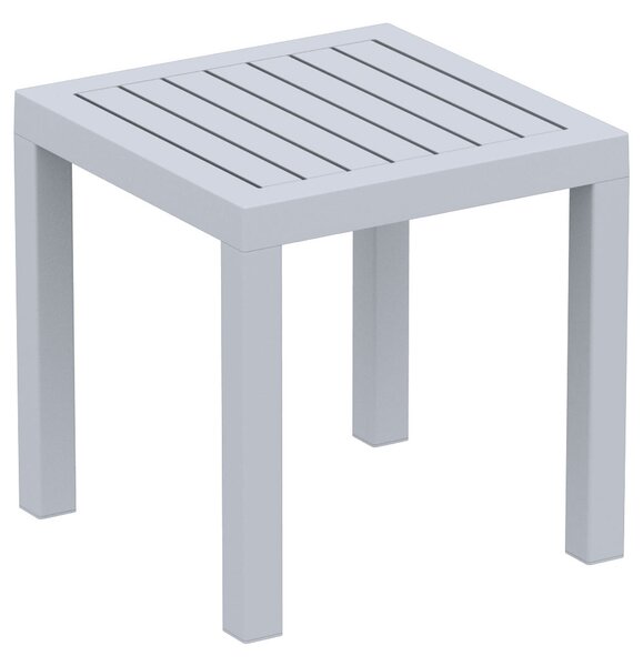 Zahradní stolek Milnrow - malý - plast - 45x45x45 cm | šedý