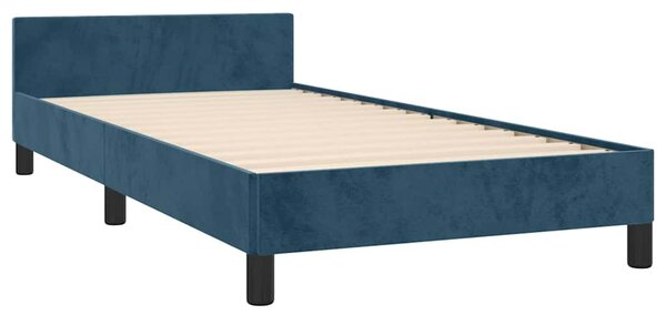 Rám postele bez matrace tmavě modrý 90x190 cm samet 3125853
