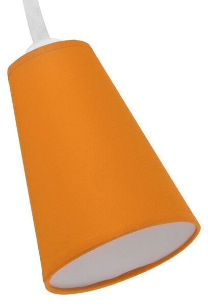 TK LIGHTING Stojací flexibilní lampa - WIRE 3082, 230V/15W/1xE27, oranžová/bílá