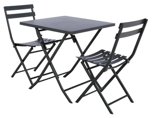 Hesperide skládací kovový zahradní stůl Greensboro 70x70x71cm šedý