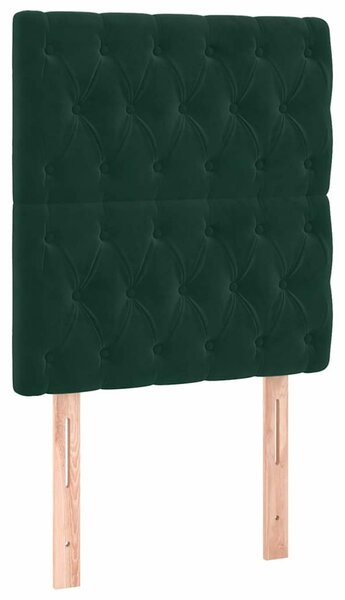 Rám postele bez matrace tmavě zelená 80 x 200 cm samet 3125907