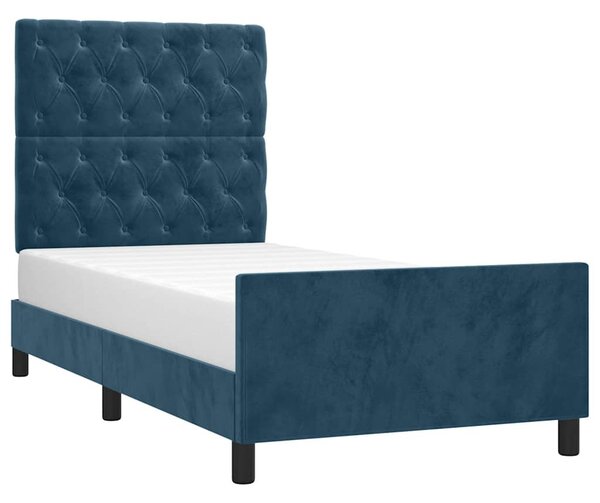 Rám postele bez matrace tmavě modrý 80x200 cm samet 3125908