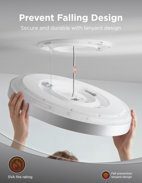 Govee - LED RGBICWW Stm stropní svítidlo LED/55W/230V pr. 53 cm Matter Wi-Fi