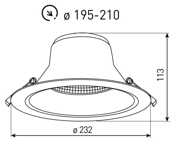 LED Stmívatelné podhledové svítidlo NYON LED/20/26W/230V 3000/4000/5700K IP44 bí