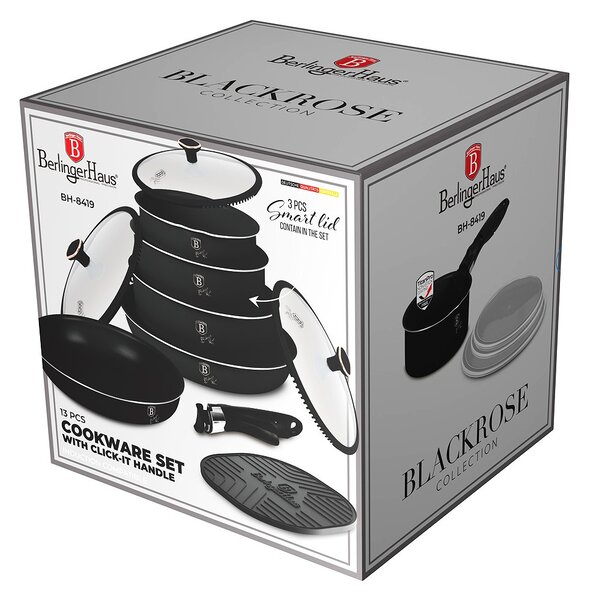 Sada nádobí s titanovým povrchem 13 ks Black Rose Collection