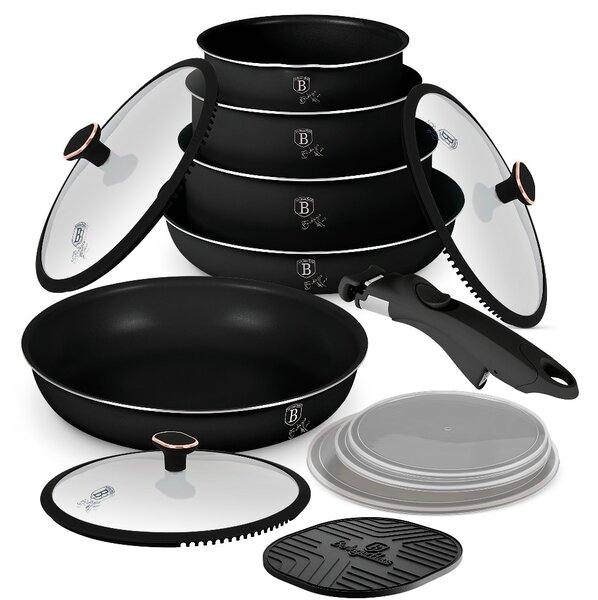 Sada nádobí s titanovým povrchem 13 ks Black Rose Collection