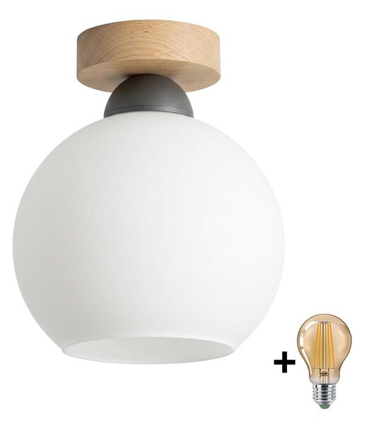 BRILAGI - LED Stropní svítidlo RETRO GLASS 1xE27/60W/230V pr. 15 cm dub/bílá