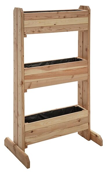 Záhon na bylinky Modřín, modřínové dřevo, 22 × 80 × 141 cm, 3 moduly