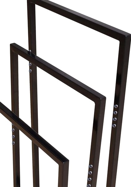 Tutumi Tutumi, 3-ramenný kovový stojan na ručníky 600x260x1000 mm 391840, černá matná, HOM-01003