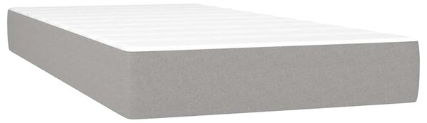 Box spring postel s matrací světle šedá 200 x 200 cm textil 3128709