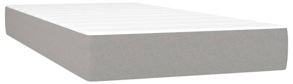 Box spring postel s matrací světle šedá 200 x 200 cm textil 3132097