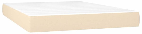 Box spring postel s matrací krémová 140x190 cm textil 3131510