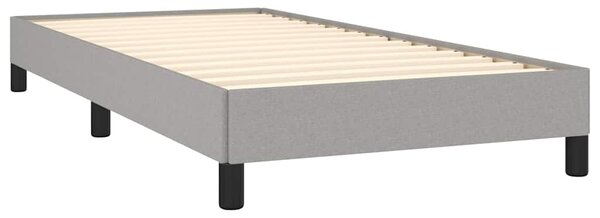 Box spring postel s matrací a LED světle šedá 80x200 cm textil 3132949