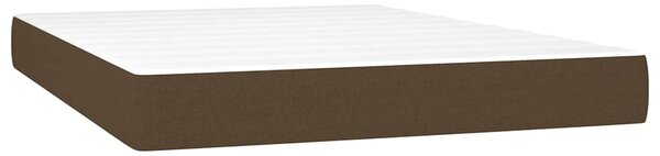 Box spring postel s matrací tmavě hnědá 140x200 cm textil 3128528
