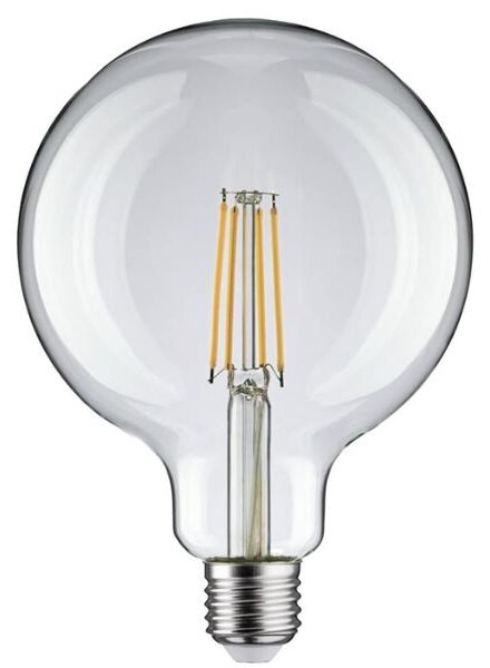 Velká retro LED žárovka E27 12W 1560lm denní, filament, G125, průměr 125mm, ekv. 102W