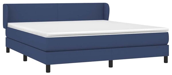 Box spring postel s matrací modrá 160x200 cm textil 3126099