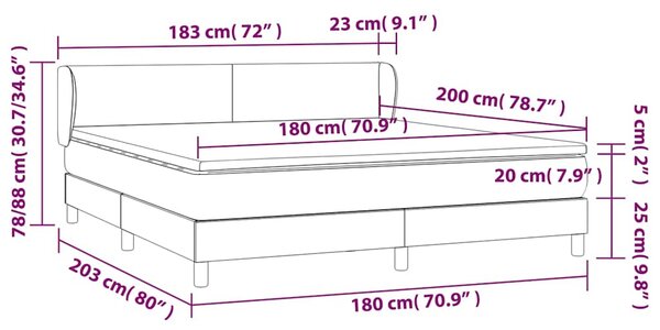 Box spring postel s matrací cappuccino 180 x 200 cm umělá kůže 3127210