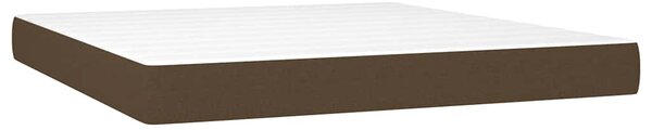 Box spring postel s matrací tmavě hnědá 160x200 cm textil 3127056