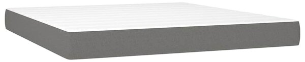 Box spring postel s matrací tmavě šedá 160x200 cm textil 3126574
