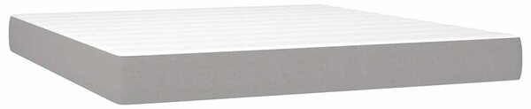Box spring postel s matrací světle šedá 160 x 200 cm textil 3129561
