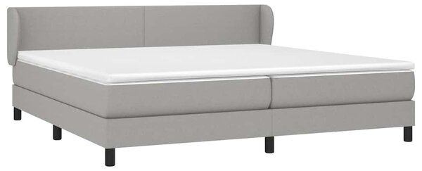 Box spring postel s matrací světle šedá 200 x 200 cm textil 3126109
